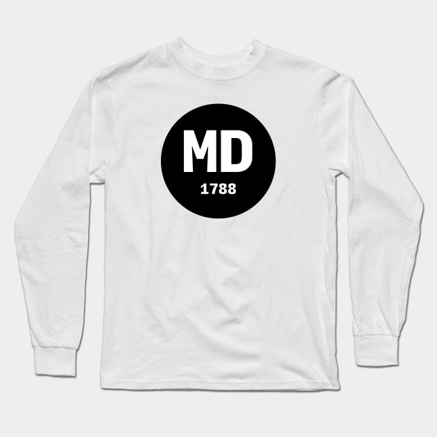 Maryland | MD 1788 Long Sleeve T-Shirt by KodeLiMe